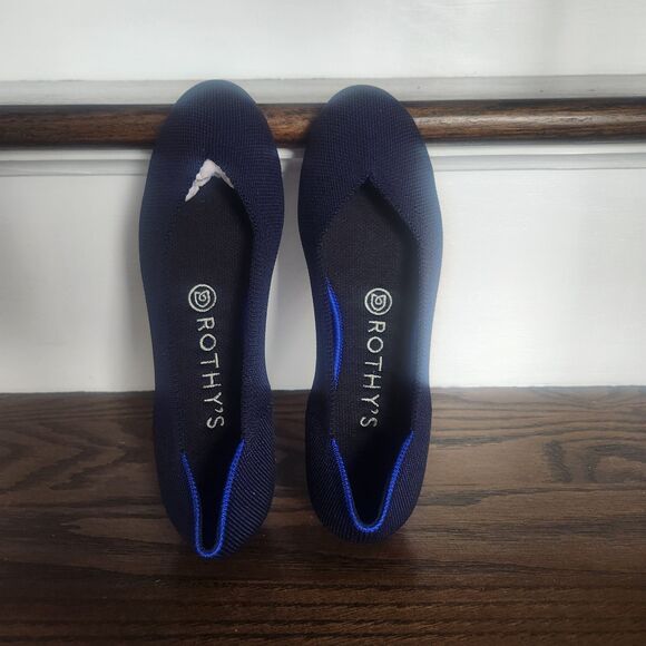 NIB Rothy’s The Daily Round Toe Flat RARE RETIRED COLOR-Size 7-Navy Solid - Picture 5 of 11
